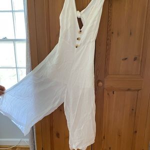 White Linen Jumpsuit